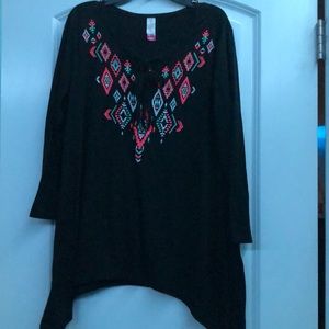 No boundaries long sleeve shirt with tassels